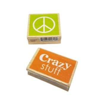Rubber Stampers Crazy Stuff and Peace Sign