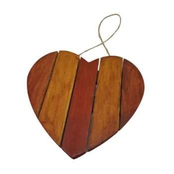 Wood Heart Painted