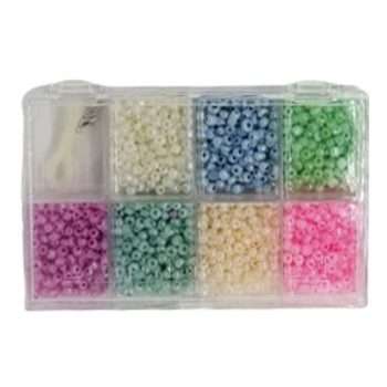 Beads in Shades of Green and Pink
