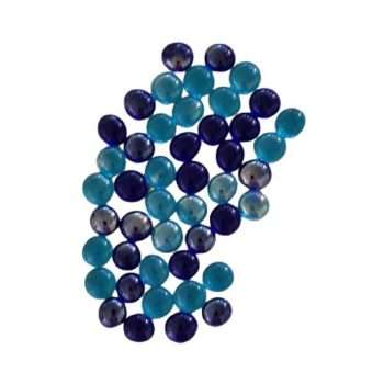 Multi-Blue Glass Pebble Stones