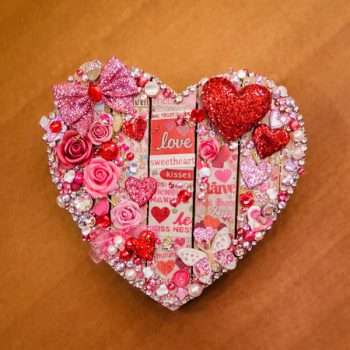 Decorated Wooden Heart Plaque