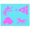 Trichem Native American Figures Stencil