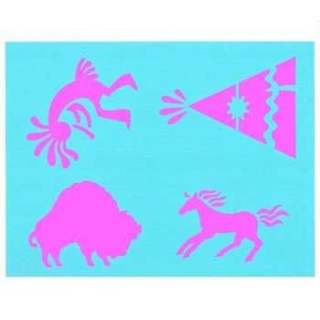 Trichem Native American Figures Stencil