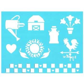 Trichem Country Barnyard Theme Stencil