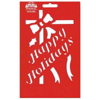 Merry Christmas and Happy Holidays Stencils