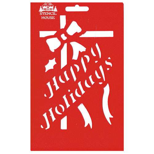 Merry Christmas and Happy Holidays Stencils