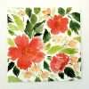 Red Flower Design Napkins