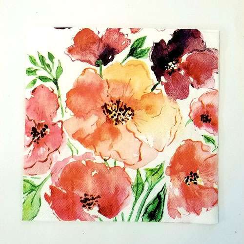 Watercolour Floral Design Napkins