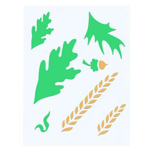 Trichem Leaves and Wheat Stencil