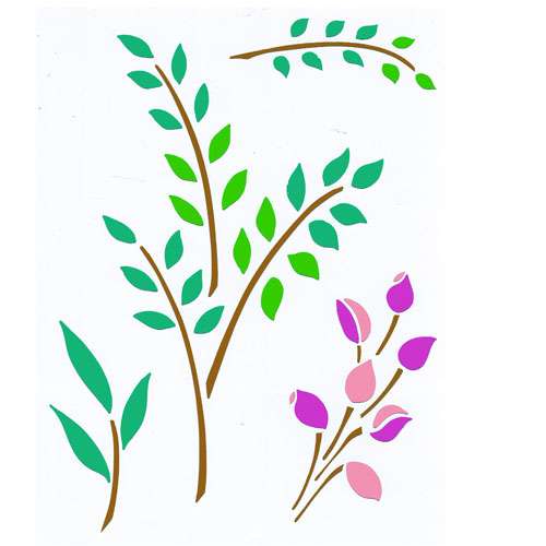 Trichem Floral Blossoms Stencil