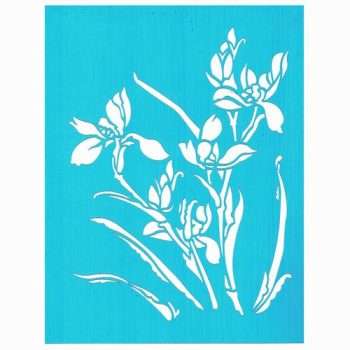 Trichem Irises Stencil