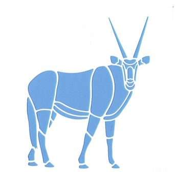 Gemsbok African Antelope Stencil