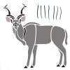 Kudu African Antelope Stencil
