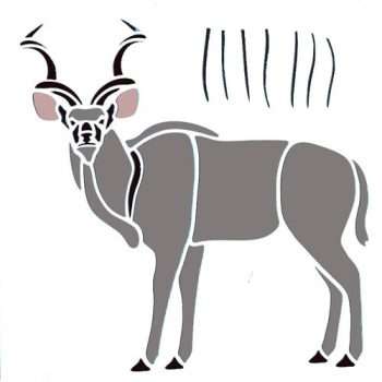 Kudu African Antelope Stencil