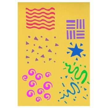 Party Abstract Stencil