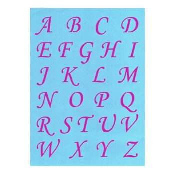 Trichem Alphabet Italics A-Z Stencil