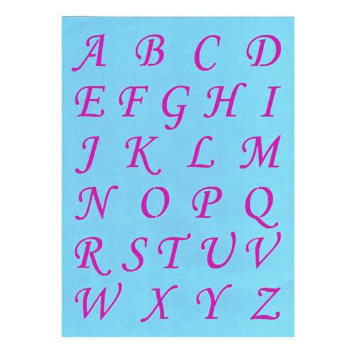 Trichem Alphabet Italics A-Z Stencil
