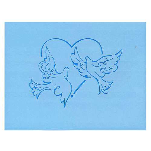 Trichem Valentine Doves Stencil