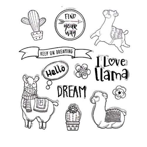 Clear Stamps Llama Stamps Set