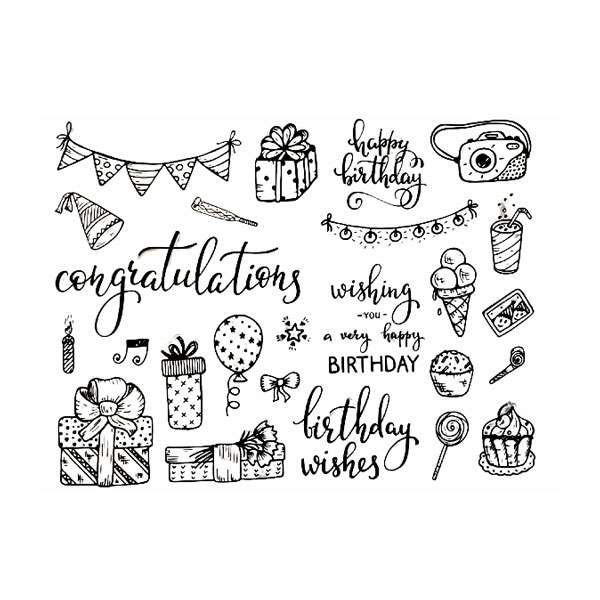 Clear Stamps Set Birthday 1