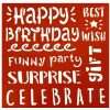 Happy Birthday Stencil