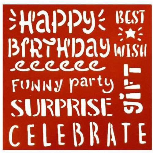 Happy Birthday Stencil