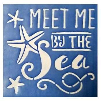 Meet Me By the Sea Stencil Original