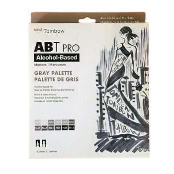 Tombow Alcohol-Based Gray Palette Markers