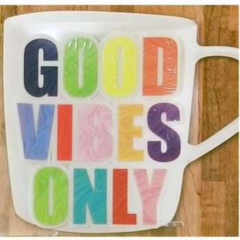 Decorative Ceramic Stickers Good Vibes Only