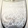 Decorative Glass Sticker Love You To The Moon and Back