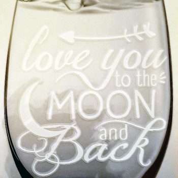 Decorative Glass Sticker Love You To The Moon and Back