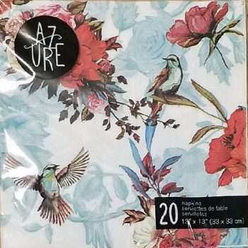 Bird and Red Flowers Napkins