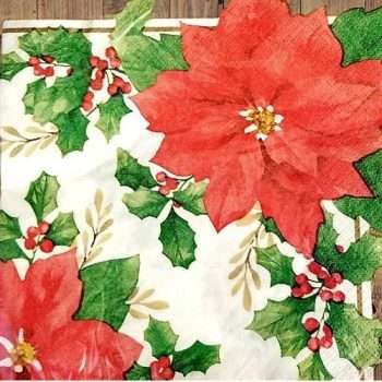 Pointsettia Flowers Napkins