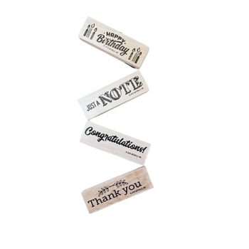 4 Rubber Stampers Set