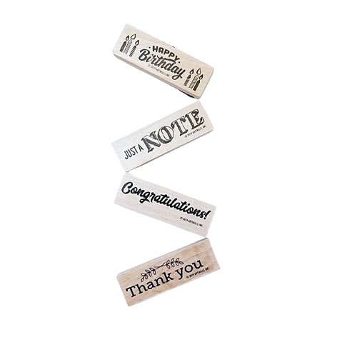4 Rubber Stampers Set