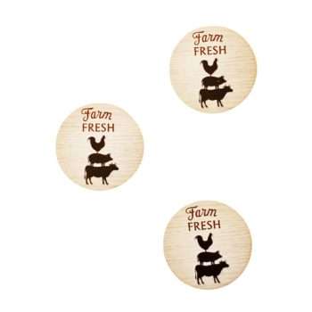 Round Wooden Country Farm Signs