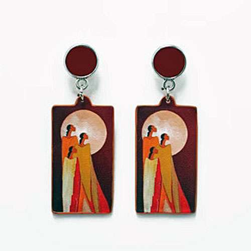 Hope Vegan Leather Earrings