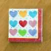 Pretty Coloured Heart Napkins