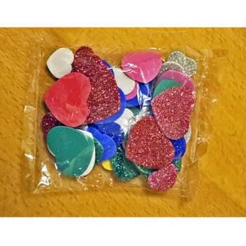 Valentine's Foam Glitter Hearts