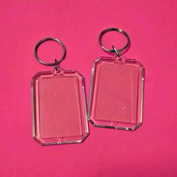 Acrylic Clear Photo Keyring Rectangular