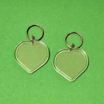 Clear Acrylic Photo Keyring Heartshaped