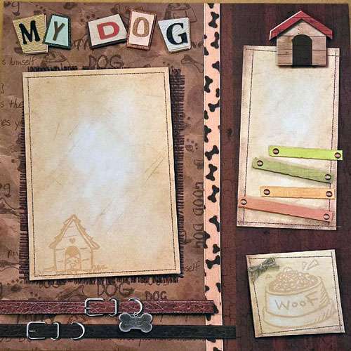 Scrapbook Front Page Dog