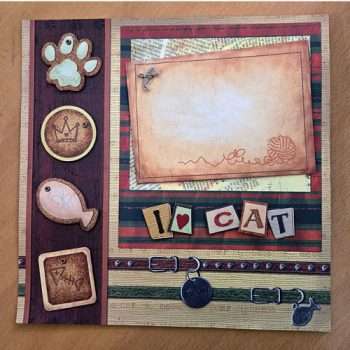 Scrapbook Front Page Cat