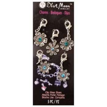 Pretty Silver Flower Charms