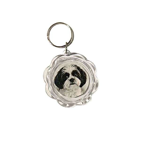 Flower-Shaped Acrylic Keyring Poppy