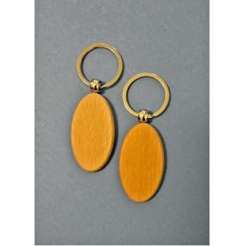 Wooden Oval Keyring DIY Duo