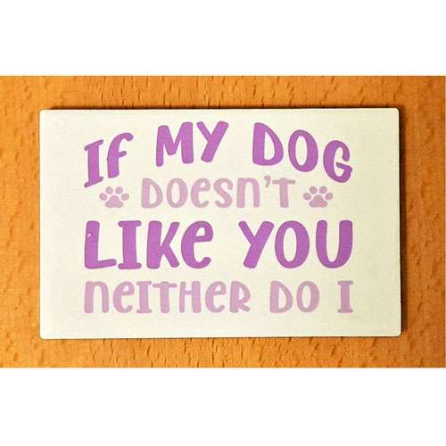 If My Dog Doesn't Like You Neither Do I