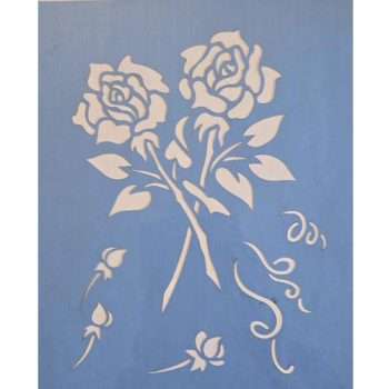 Trichem Criss Cross Roses Stencil