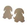 Blank Wooden Puppy Duo