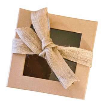 Square Window Gift Box with Ribbon